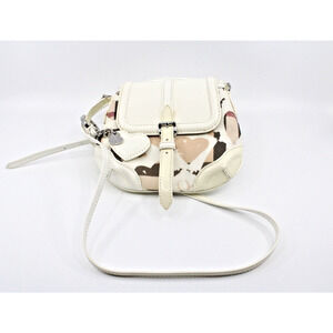 💯Authentic Burberry Cream and Brown patent leather Crossbody